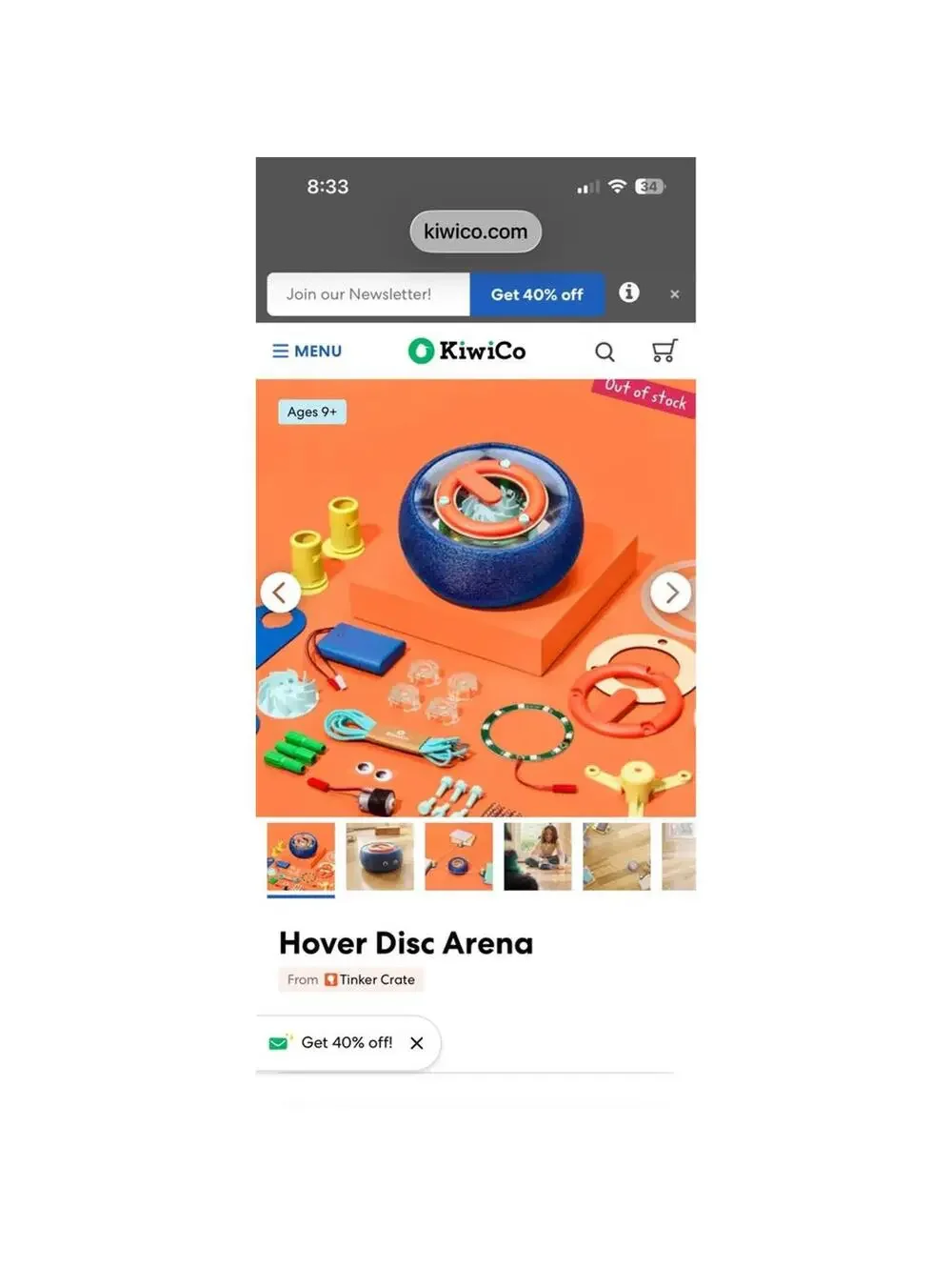 KiwiCo Tinker Crate Make Your Own Hover Disc Kit STEM Kit